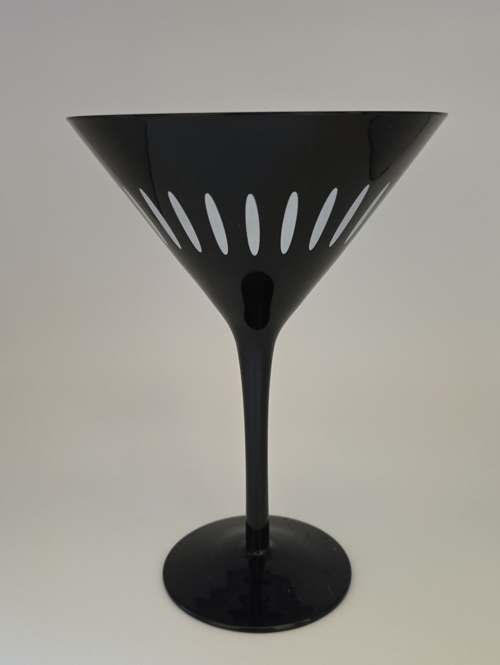 Pier 1 Martini Glass, Black & White